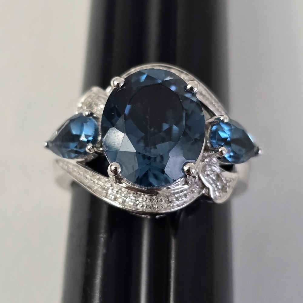 Sterling Silver 925 Ring Deep Sea